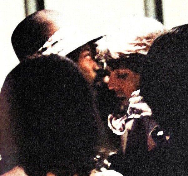 The only known photograph of Jimi Hendrix and Paul McCartney together (February, 1969):