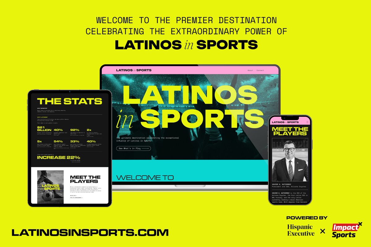 🚀 Get ready for something BIG! 🎉 Introducing hubs.la/Q02sfsqv0: where the game meets the boardroom and Latinos shine like never before. 💪 Join us in rewriting the playbook and celebrating our undeniable impact in sports. Visit now! #LatinosInSports #GameChanger