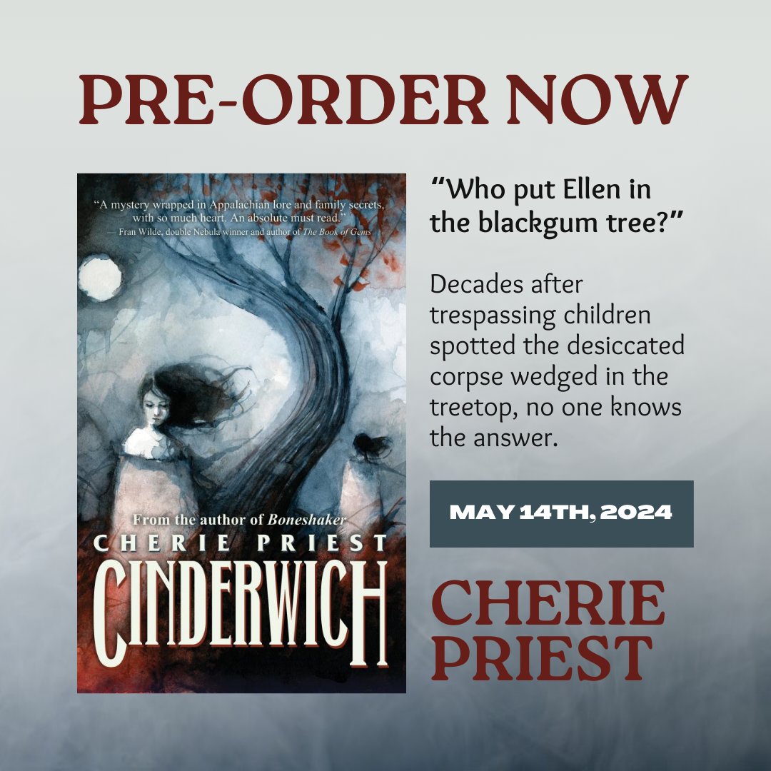 An excerpt from @cmpriest's Cinderwich, available for pre-order now! 'The first Ellen Thrush has probably been dead all this time—and it’s not that I don’t care, exactly. I care, I think. I’m curious, at least.' apexbookcompany.com/collections/al…