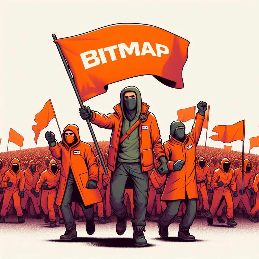 The Bitmap army are all together. Make some noise. 
We are Evolving. #Bitmap is Hack