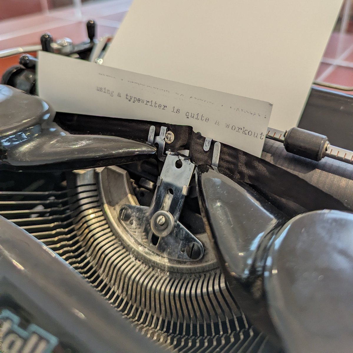 At the very fun Museum of Communications in Berlin, I think the first time I've ever used a typewriter as an adult. Brings a whole new meaning to 'I'll just bash it out'!