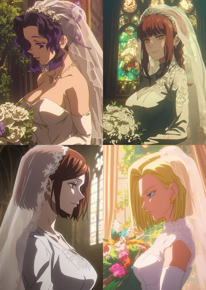 _dead25's tweet image. Anime characters and how they would dress for their wedding 

[A Thread 🧵]