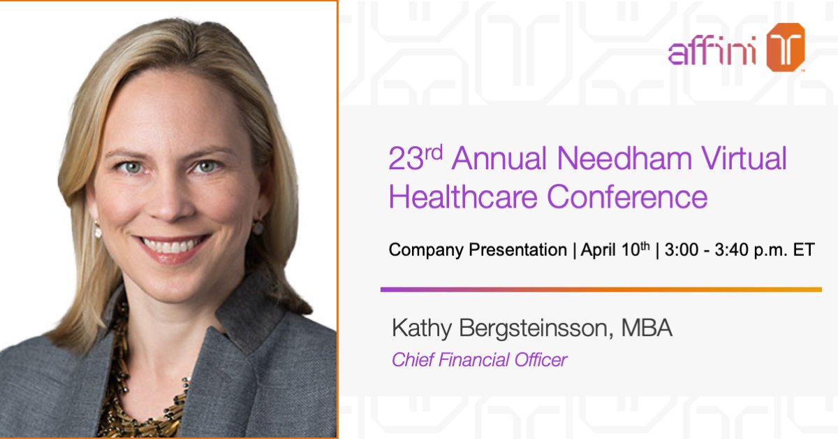 Tuning in to the 23rd Annual Needham & Company Healthcare Conference? Connect virtually with our CFO, Kathy Bergsteinsson, to learn more about our work targeting #oncogenicdriver mutations in #solidtumors.