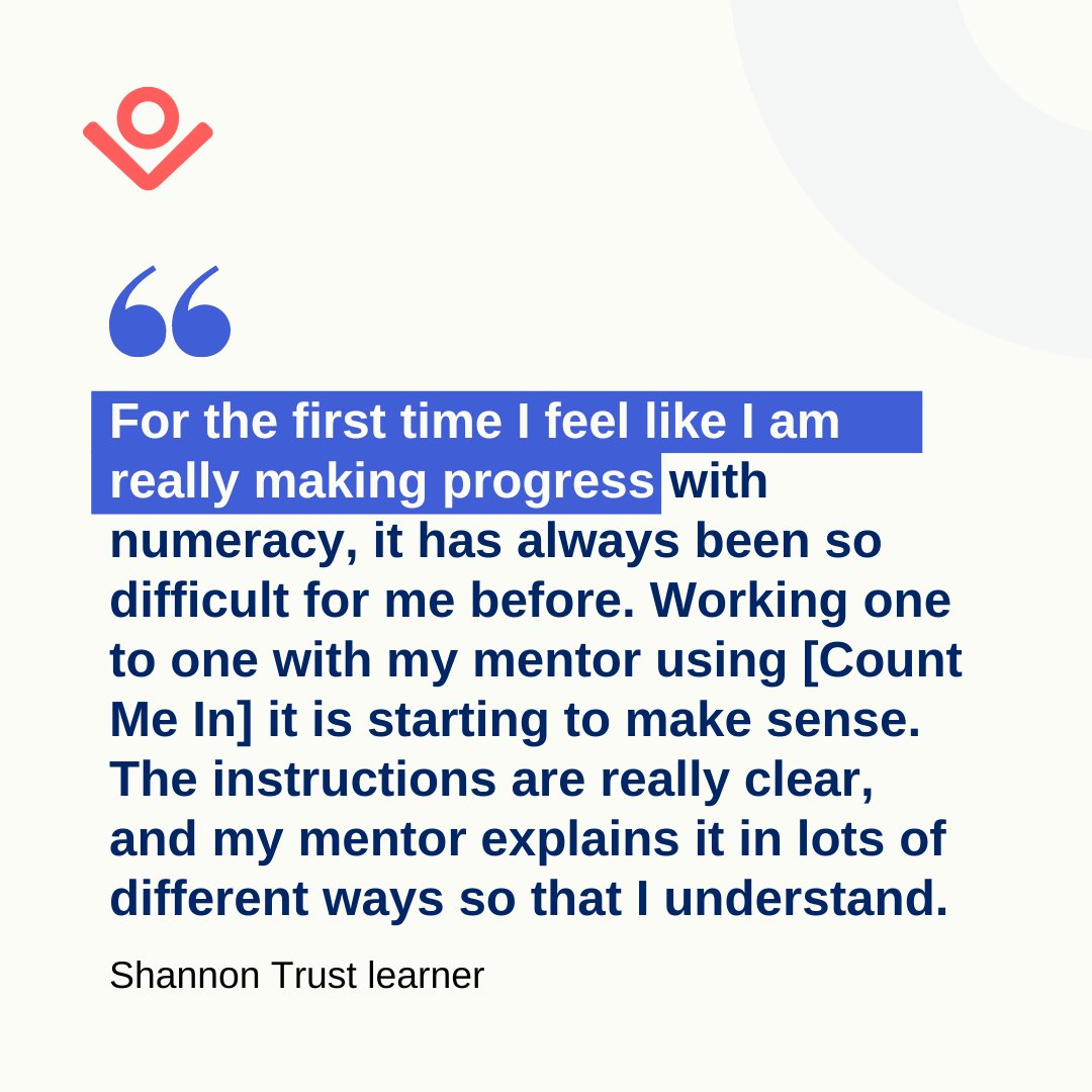 Some more fantastic feedback about our numeracy programme, Count Me In. This comes from a learner at @hmpbirmingham who has dyscalculia and has just finished manual 1. We can’t wait to see him progress through the rest of the numeracy programme.