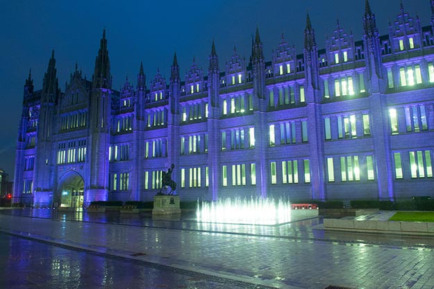 Marischal College will be lit up in blue later this week (Thursday 11 April) to mark World Parkinson’s Day and support Parkinson’s UK’s ‘Make it Blue’ campaign. More information can be found here: orlo.uk/WmNLa