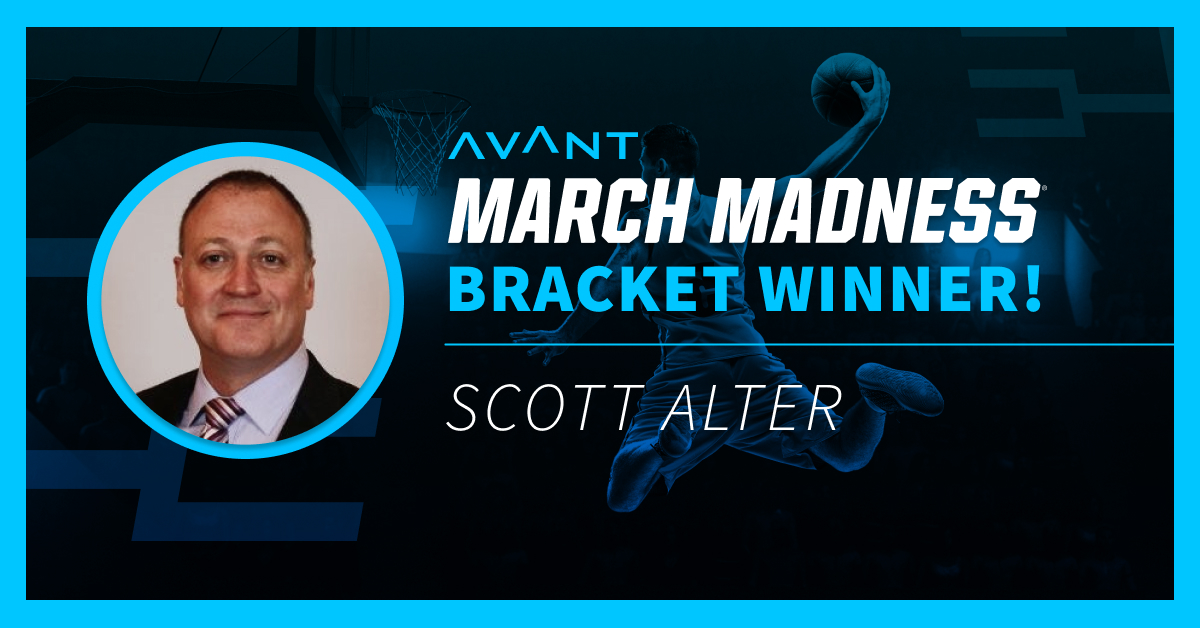 Congratulations to Scott Alter, the winner of AVANT's March Madness bracket! 🏀🏆 From Selection Sunday to the championship, he showed his knowledge goes farther than supporting our TAs. Scott also knows how to build a bracket! Nice work Scott, and thanks to all who participated!