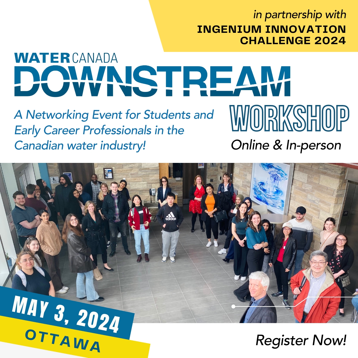 🌊 Water Canada is excited to unveil our collaboration with Ingenium for the 2024 Innovation Challenge! Register here for the Ingenium Innovation Challenge and participate in Downstream ingeniumcanada.org/innovation-cha…