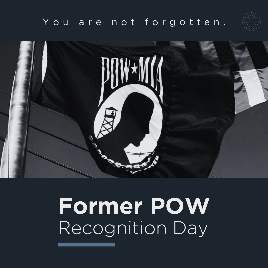 On National Former POW Recognition Day, we honor those who sacrificed their freedom at the hands of the enemy. We will never fail to honor your service. #HonorOurHeroes #POWMIA #POWRecognitionDay