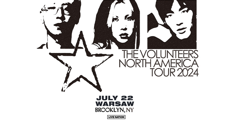 𝙅𝙐𝙎𝙏 𝘼𝙉𝙉𝙊𝙐𝙉𝘾𝙀𝘿 🔊 South Korean rock band The Volunteers aka TVT bring their North America Tour to NYC on July 22! Tickets on sale Friday, 4/12 at 10am 🎟 livemu.sc/3Ja0ujd