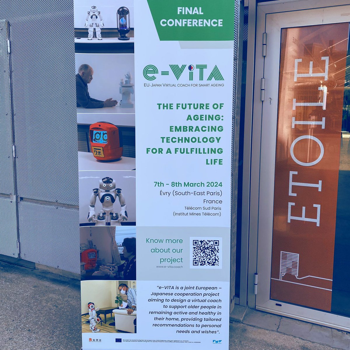 [#ehealth] 🧓🤖👴 How to promote “ageing well” through digital technology? Answers w/ #research project @eVITA_coach in wich @TelecomSudParis is involved. 🧐▶️bit.ly/e-vita_ageing_… #evitaproject is funded by @HorizonEU @MIC_JAPAN @EU_Commission. @IMTFrance @IP_Paris_