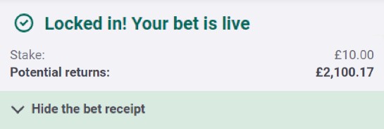 EmilyTaylorTips's tweet photo. 🚨 210/1 CHAMPIONS LEAGUE LONGSHOT BET BUILDER IS READY!

• £10 returns £2,100
• All backed up with full research
• Won 781/1 and 314/1 longshot bet builders recently

SMASH LIKE NOW ♥️ if you want a look. https://t.co/6Oh2fz4pza