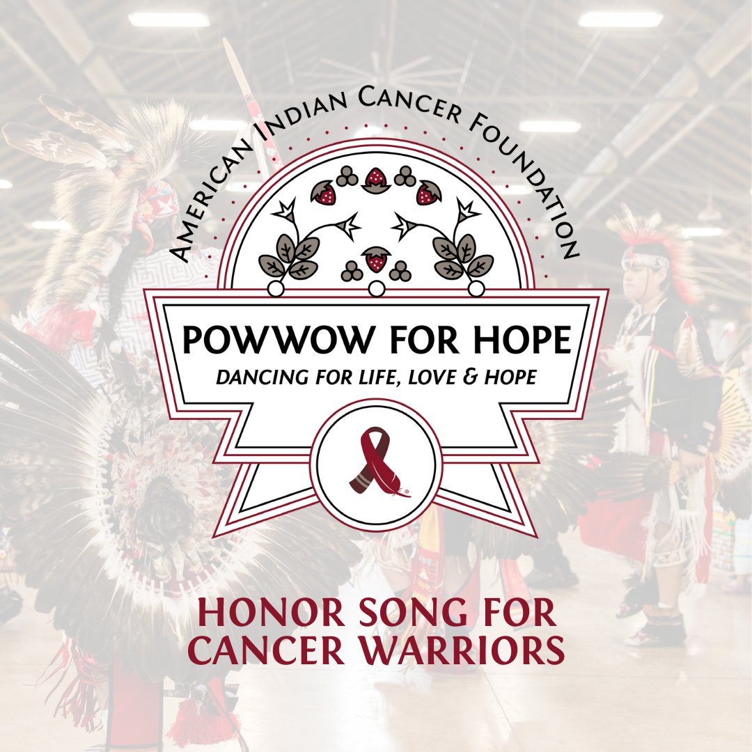 A Powwow for Hope honor song for cancer warriors - submit names with love. This is also for anyone whose life has been impacted by cancer. Submit their names here at forms.office.com/r/FfckavKcJi so we can honor them during our 13th annual Powwow for Hope community healing event.