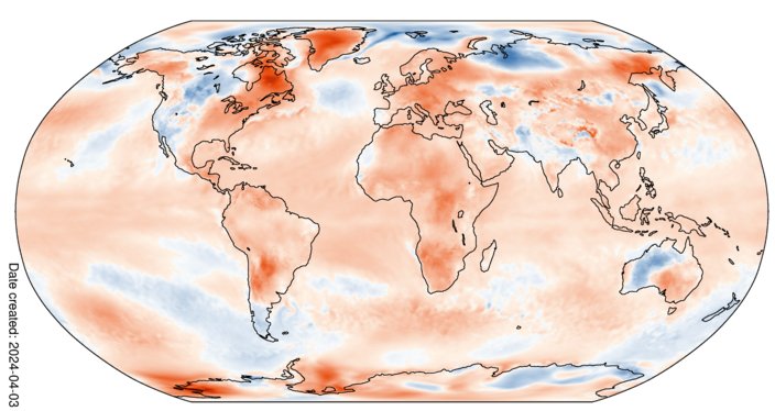 Secondo i dati Copernicus, Marzo 2024 è stato il più caldo mai osservato a livello globale con uno scarto di +1,68 °C rispetto al periodo pre-industriale (1850-1900). Si tratta del decimo mese consecutivo con anomalia record a livello planetario. 1/2
