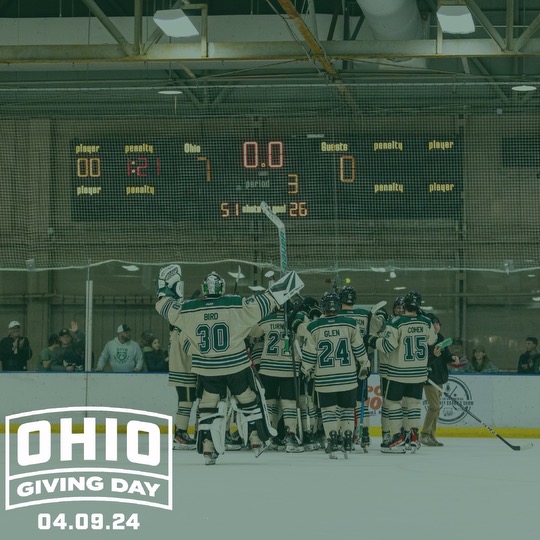 Don't forget .. it's OHIO Giving Day! Make a gift today to help us keep moving forward, brick by brick! Donations can be made using the links below, thank you! #OHIOGivingDay #ItsOUrTime bit.ly/OhioHockeyDEF bit.ly/OhioHockeyBWF