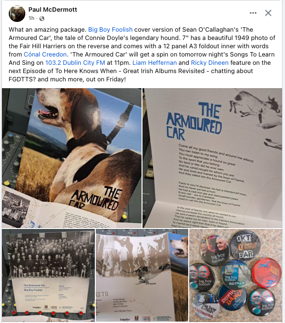 No. 1 item that must be purchased when home in Cork. @foolish_big new single: The Armoured Car Brings back happy memories of good days with my Grandda, his jack Russells and the ferrets he kept in the yard. #TheBoysofFairHill Míle Buíochas @ConalCreedon for the recommendation