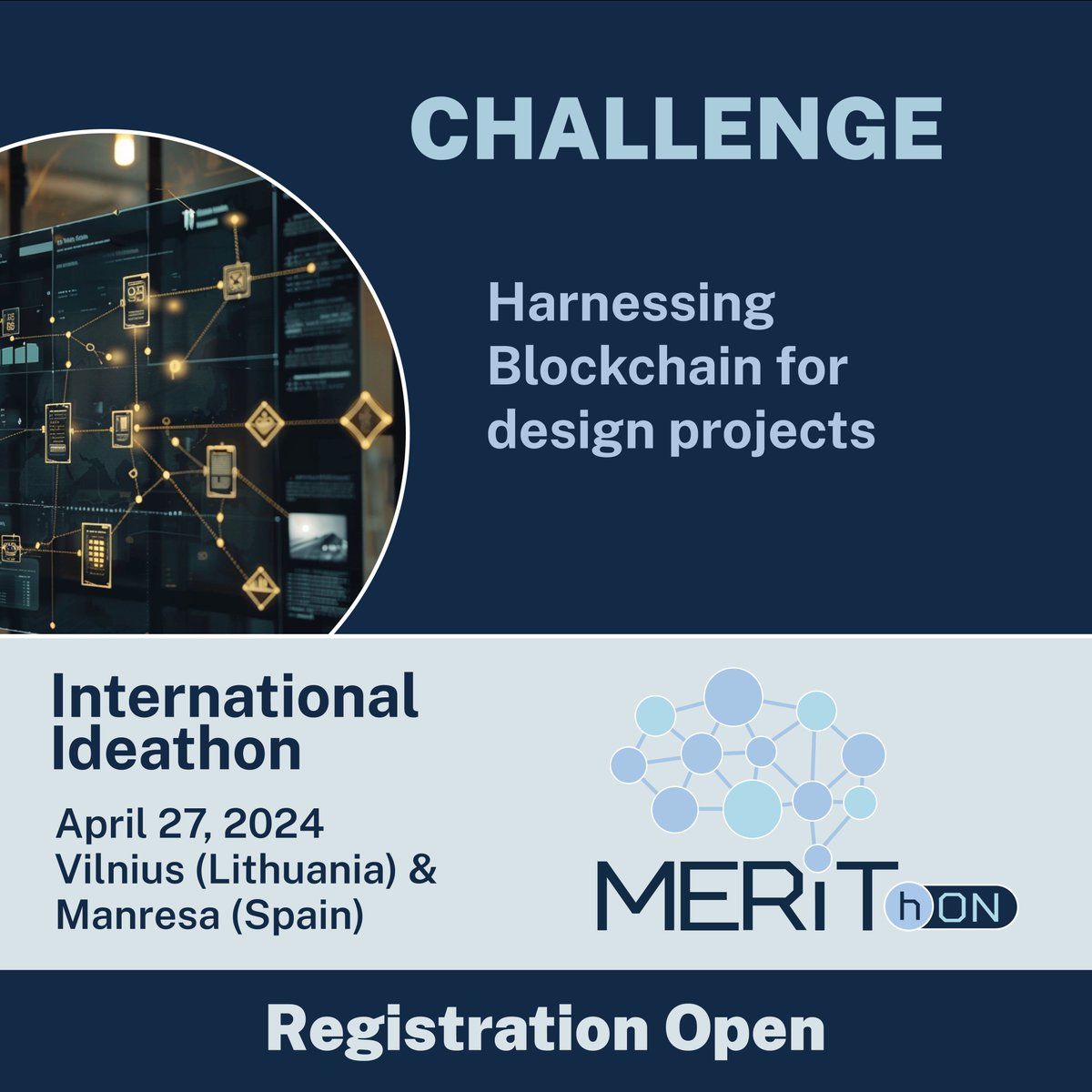 1️⃣💡 Harnessing #Blockchain for design projects. #MERIThONChallenges #MERIT #Ideathon ⤵️ digitalmerit.eu/merithon/propo…