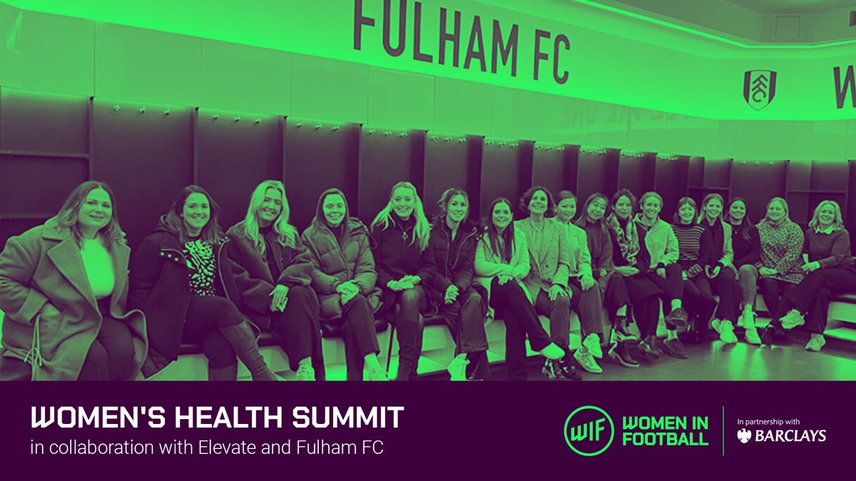 Join our free Women's Health Summit in collaboration with @ElevateLondon and @FulhamFC on 30 April at Craven Cottage 🏟️ Delve into the topics of stress, hormones and nutrition during this full day of insights and discussion on women's health! More info: womeninfootball.co.uk/events/events/