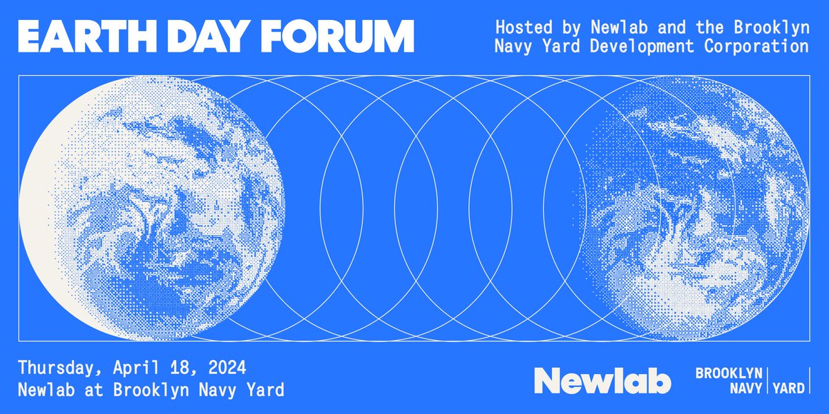 Are you looking forward to Earth Day? 🌎 Join Newlab and the @BklynNavyYard on Thursday, April 18 for a special Earth Day forum highlighting NYC's leadership in inclusive, green economic development. RSVP here: eventbrite.com/e/earth-day-fo…