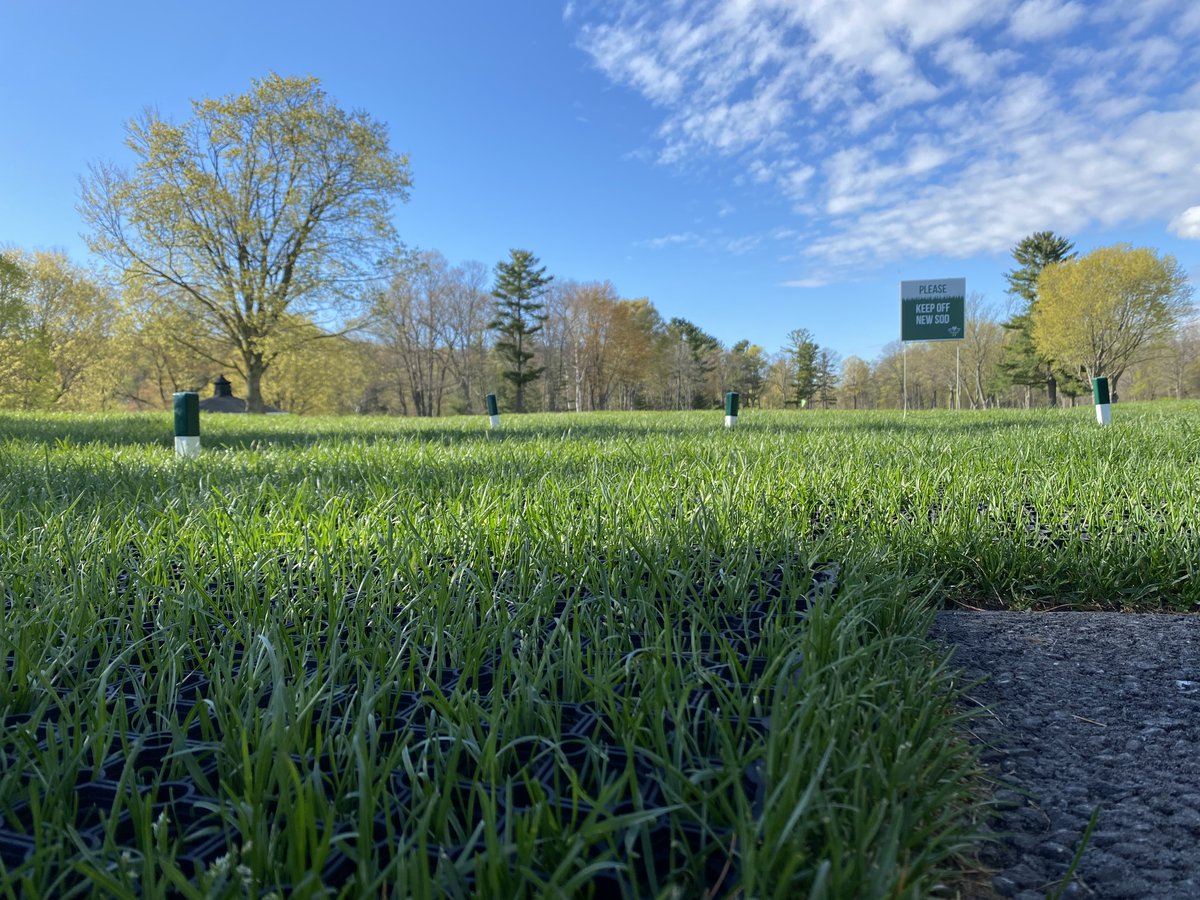 Traqmatz's tweet photo. With weather getting significantly warmer - now is a great time to get the Traqmatz installed and ready to go for summer. Avoid future wear and sod work with Traqmatz!
#Traqmatz #Eliminatewearpaths #Transformcartpaths https://t.co/5pyL7XxPmD