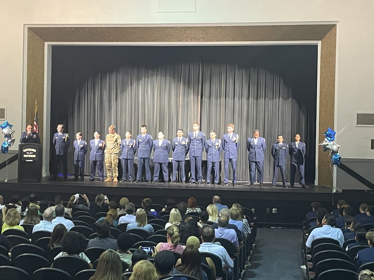 Last night our Air Force JROTC Cadets led their own Awards Ceremony. We are proud of all of our cadets and the leadership skills they are learning. Pictured are the c/o ‘24 Seniors who have left their mark and legacy for future cadets. We salute you! 🫡🇺🇸 #StrengthThroughUnity