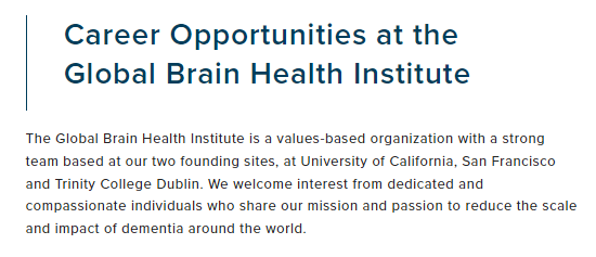 .@GBHI_Fellows & @TrinityMed1 @tcddublin seeks to appoint a Professor in Global Brain Health Research. Exceptional scholars committed to the training, teaching, & research mission of GBHI are encouraged to apply. Learn more about this academic position gbhi.org/career-opportu…