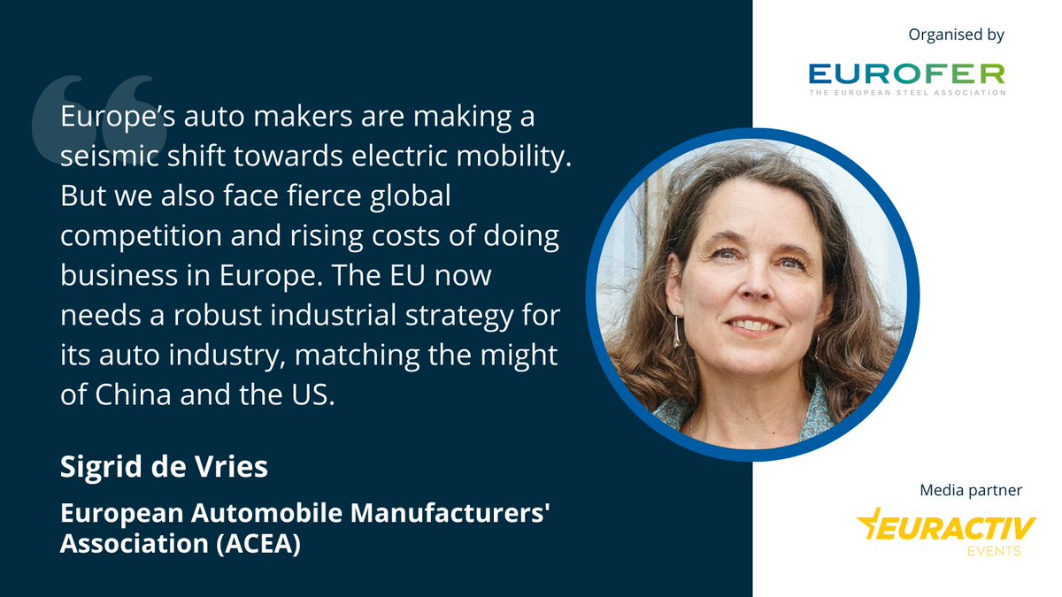 @EUClimateAction @Aperam @EUROFER_eu @ACEA_DG from @ACEA_auto sharing insights about industrial policy in the automotive sector: