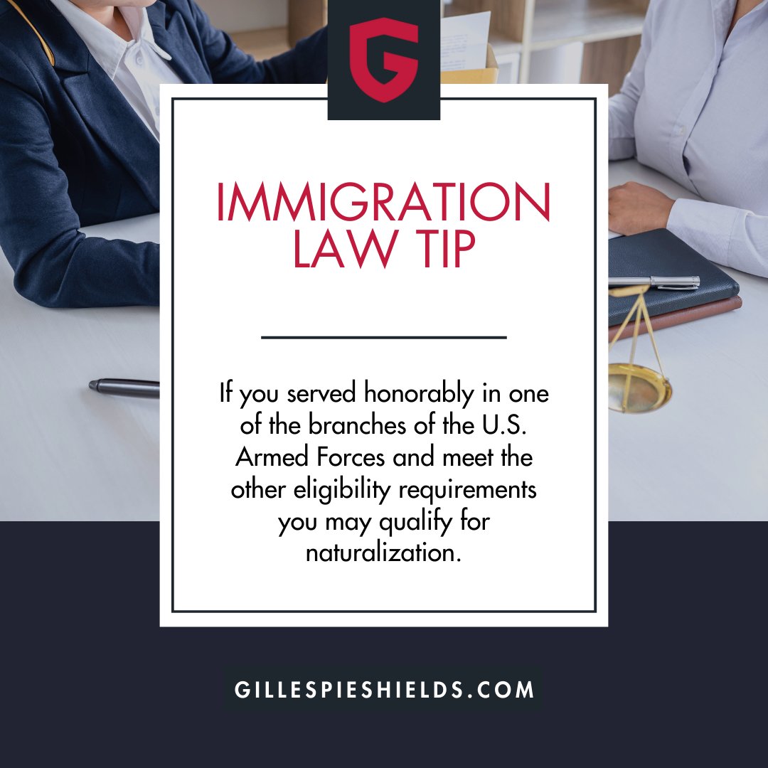 GSDG_Law's tweet image. Honorable service in the U.S. Armed Forces can lead to a path for naturalization. A "Thank You" for dedication to duty and country. 🎖️ #MilitaryNaturalization #PathToCitizenship

Contact us to learn more. bit.ly/3mWIWv4