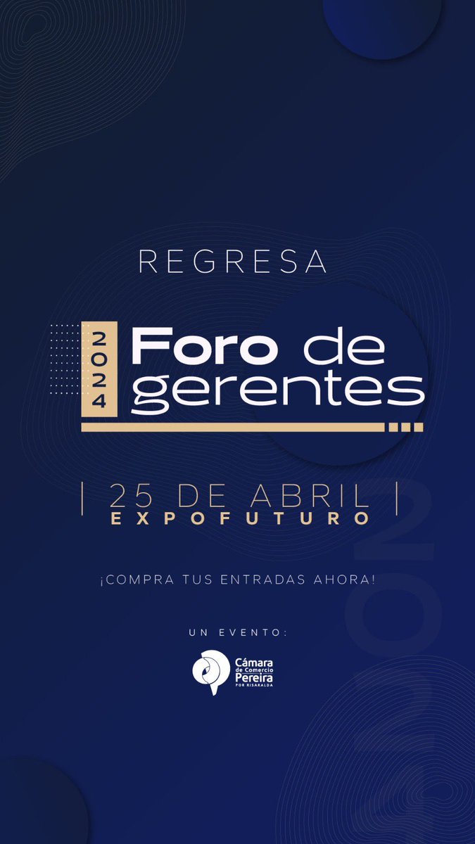 Imperdibles de abril🤩

Agéndate para que disfrutes de los mejores eventos: 

13 de abril: Feria inmobiliaria🔑🏠
20 de abril: Mujeres a la plancha🎤😍
25 de abril: Foro de Gerentes💼💻

Toda la info en 🔗 expofuturo.com

Te esperamos✨