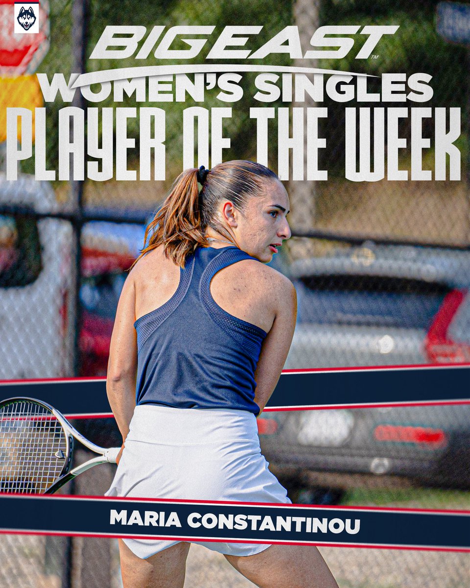 BIG EAST AWARD ALERT🚨 Huge congrats to Maria for winning @bigeast Women’s Singles Player of the Week! Went 3-0 last week with wins over UMass, Georgetown, and Villanova! #GoDawgs