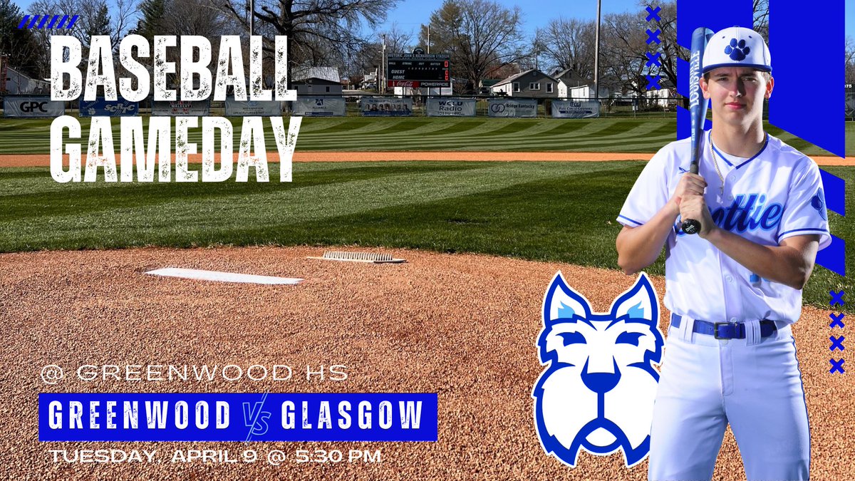 #GlasgowBaseball is back on the road heading to Greenwood tonight. Good luck to our #Scotties. 🐾 Tickets for tonight’s game can be purchased here (no cash sales): gofan.co/app/school/KY1…