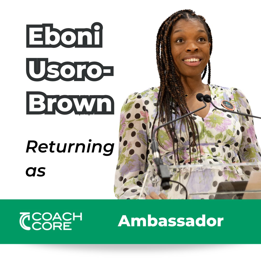 Eboni has served as an Ambassador and Trustee of Coach Core for several years now. Her advocacy, wisdom and warmth have helped shape the charity on its journey so far and with her continued support, we look forward to achieving an even greater impact in the years ahead.