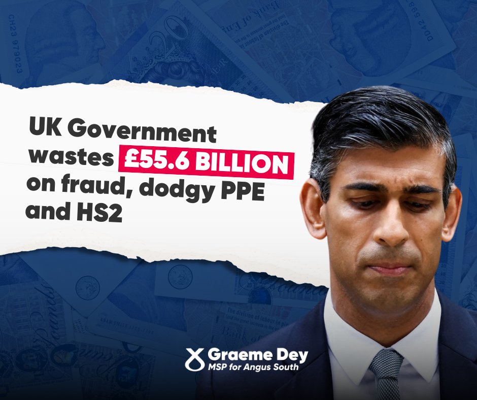 🚨 New analysis by @theSNP shows that the UK Government has squandered £55.6 billion on fraud, dodgy PPE and the now-cancelled HS2. 🔍 This could fund nearly two million nurses for the NHS. 👉 More here: dailyrecord.co.uk/news/politics/…