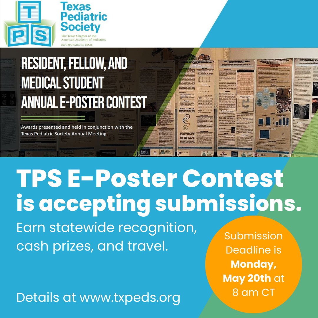 Learn more and submit your poster online! txpeds.org/tps/Web/Member…