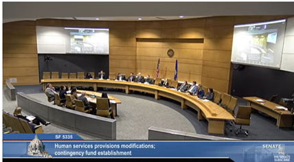 Angela Garin testified on the Governor's budget bill yesterday in the Senate Human Services Committee, highlighting disappointment that funding for senior care providers was absent &amp; eliminates the disproportionate share program. #mnleg #CPMAdvocates