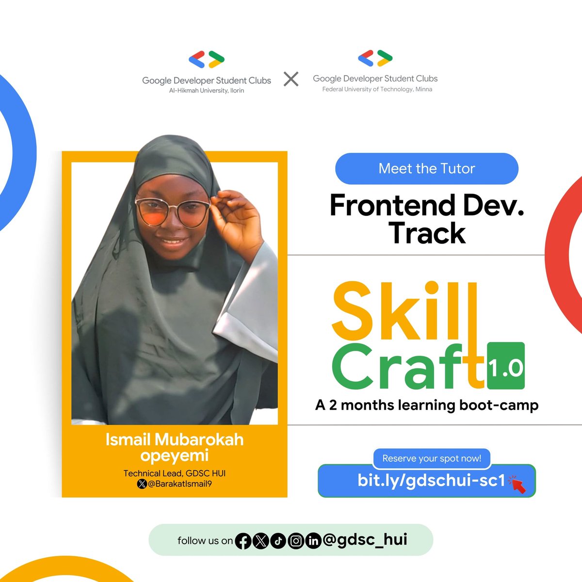 gdgoc_hui's tweet image. Introducing Ismail Mubarokah😍,
Our frontend development tutor and Technical lead at the club!💫
 With her expertise, she&apos;s empowering our bootcamp participant with exceptional coding skills to boost their tech journey.

#GoogleDevelopersStudentsClub