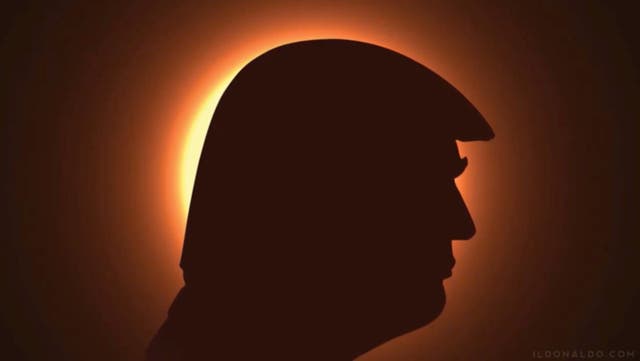 First photo posted by Conservative MP. Second photo posted by Trump. Do they understand the symbolism here? Do they know how an eclipse works?