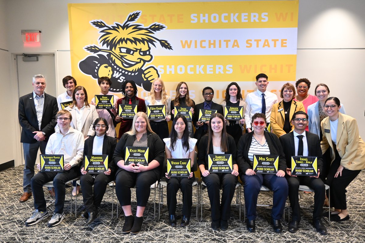 Thrilled to welcome the newest cohort of Rudd Scholars to Wichita State! We are so happy to have you here. Go Shockers!