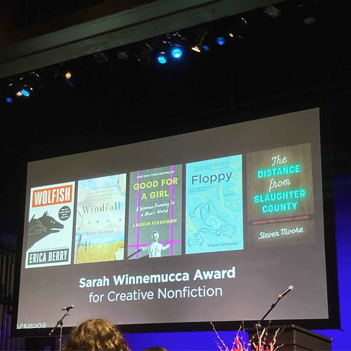 Thank you to everyone for coming out to the Oregon Book Awards last night and to @literaryarts for putting it on! It was a huge honor to be a finalist, and congratulations to the winners!
