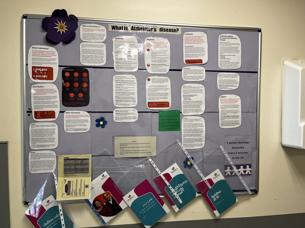 Amazing Dementia boards on ward 406 RDH UHDB 😀 Dementia team UHDB new launch framework 2024. Thank you Ward 406 great work! @charlottekawal1 @markhil75770073
