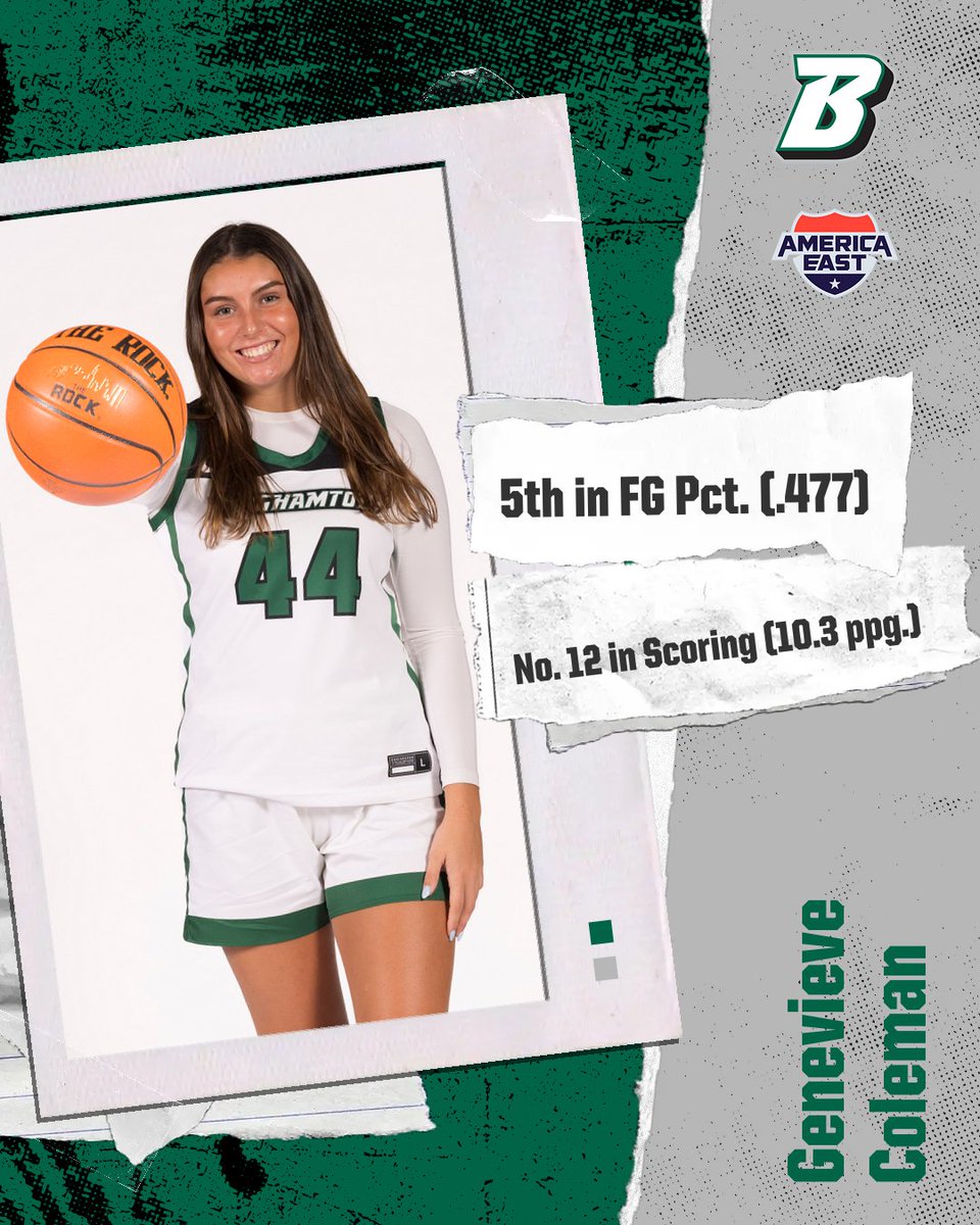 With the 2023-24 having officially concluded - check out where our players rank in the final @americaeast statistics! #AEHoops #ONEBinghamton #ClawsOut