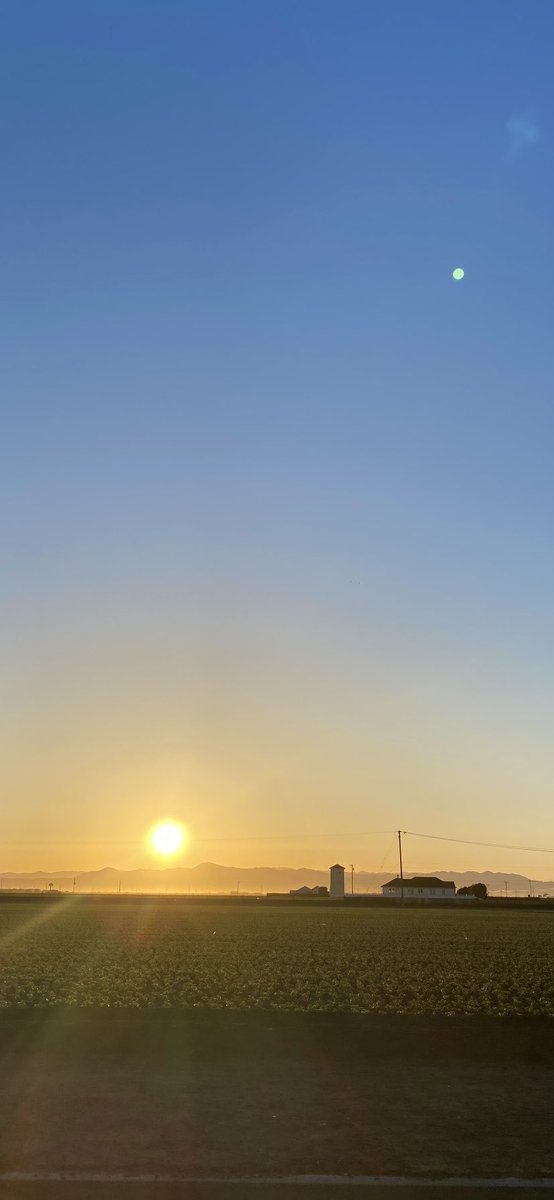 Good morning! The sun is big and bright this morning on my way to work. #guadalupecalifornia #centralcoast #sunrise #nature