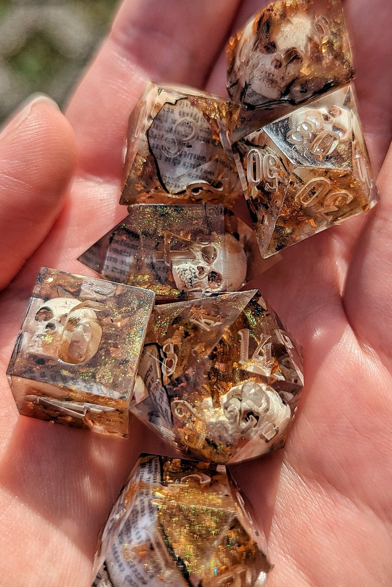 "Though this be madness, yet there is method in't."
- me, every time I make dice. XD

Look at my Hamlet dice! 🥹