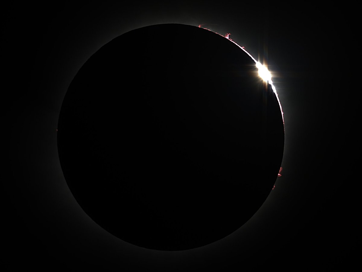 RezaABaf's tweet photo. Here are my pictures of the eclipse with a Canon 80D camera and Celestron 6” telescope. #Eclipse2024 https://t.co/UEQzV7x6vM