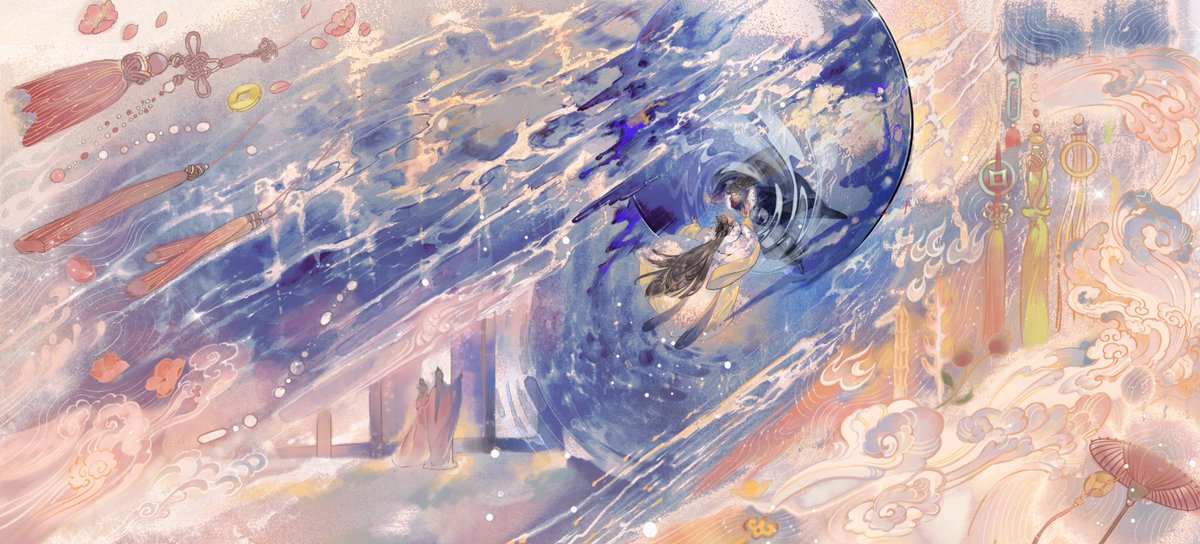 为小说《财神春花》画的两册封面（下）~实体书恭喜~祝大卖