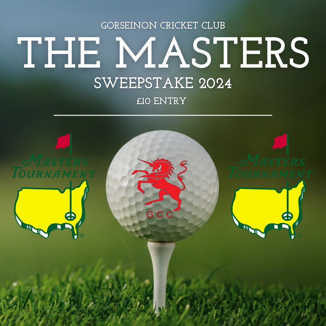 ⛳️ It’s Masters Week ⛳️ If you wanna join our sweepstake get in touch! #uppagors