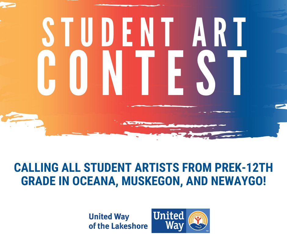 Deadline tomorrow for the Student Art Contest! We're looking for an amazing design from our school-aged artists for some of our 2024 cards! The theme is 'Thanks to YOU.' Send those submissions (PNG, JPG, or PDF) to J.J. Lewis at james@unitedwaylakeshore.org by 5:00pm tomorrow!