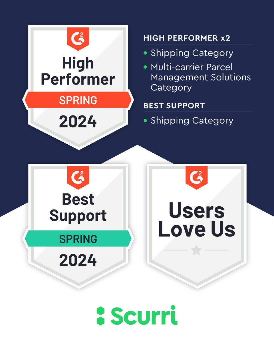 🎉 The Spring 2024 G2 Report is out & we're thrilled to have been named a High Performer in two categories. We're equally proud of our Best Support (Shipping) and Users Love Us badges!🎖See why retailers continue to switch to Scurri: scurri.com