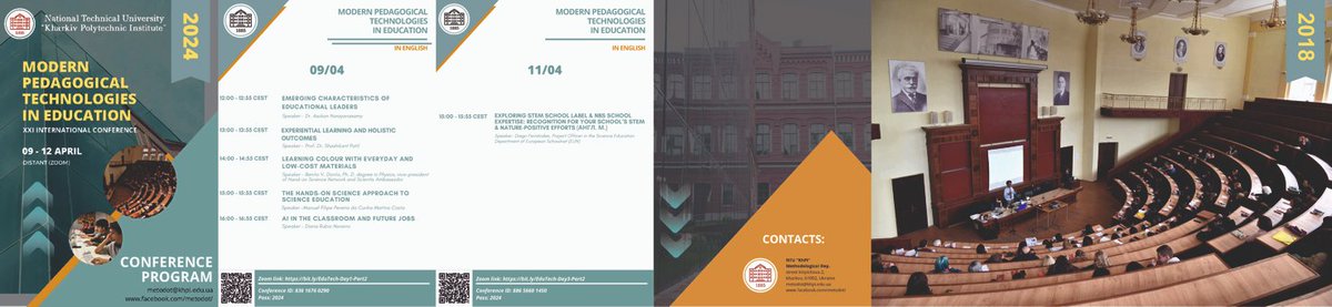 Proud to collaborate again with colleagues from the National Technical University “Kharkiv Polytechnic University” in their XXI International methodical school-seminar for Ukrainian teachers«Modern Pedagogical Technologies in Education» . We will be back...