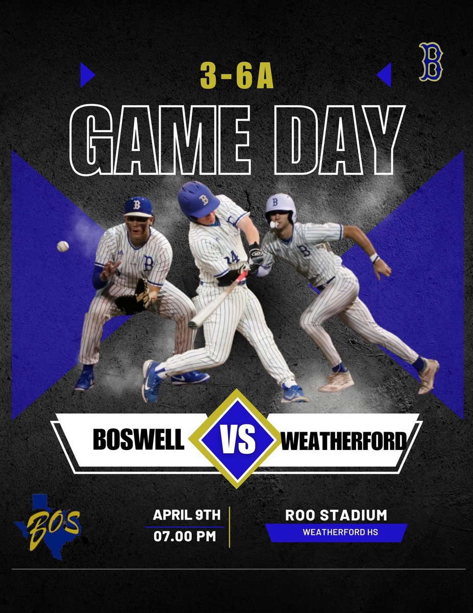 🔵⚾️HUGE 3-6A #GAMEDAY ⚾️🔵 Come out to Weatherford to support tonight!! @emsisdathletics @boswellhs