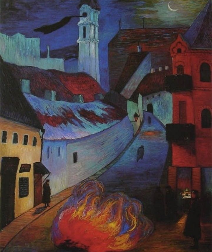 'The Lonely Path' by Marianne Von Werefkin, 1910 #painting